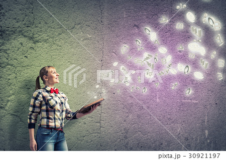 Girl with book 30921197