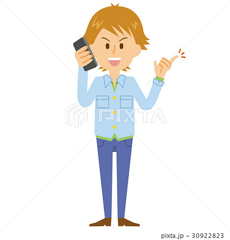 15シリーズ_今時の若い男性_スマートフォン 30922823