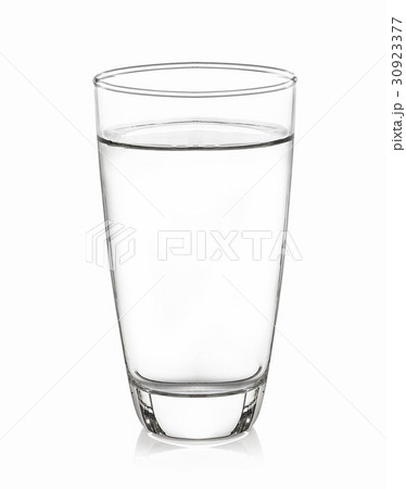 Glass water isolated with white on background 30923377