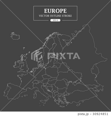 Europe Map Outline Stroke Separated all country 30924851