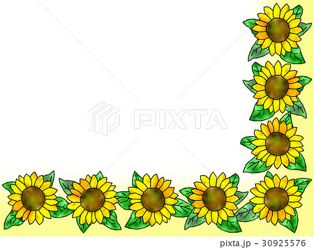 ひまわりのフレーム 30925576