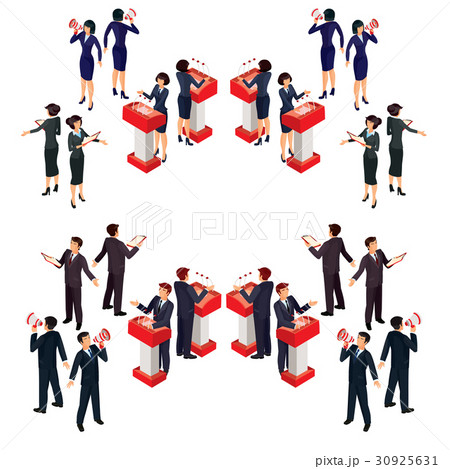 Vector illustration isometric people businessman 30925631