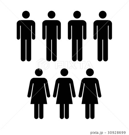 People Icon - Vector Group of Men and Women Team 30928699