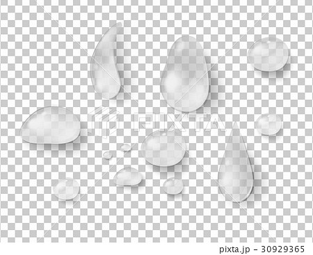 Different shapes of raindrops 30929365
