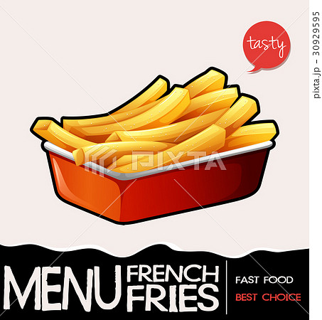 Frenchfries in red tray 30929595
