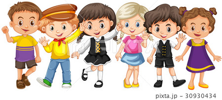 Many kids with happy face 30930434