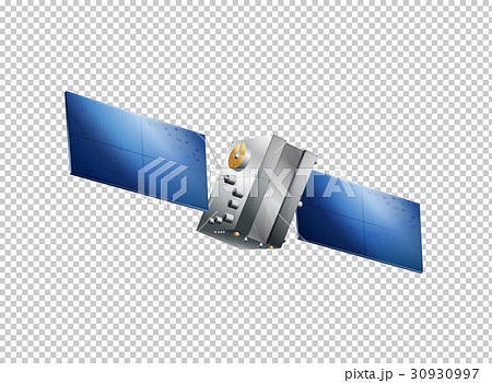 Satellite flying on transparent background Satellite flying on transparent background 30930997