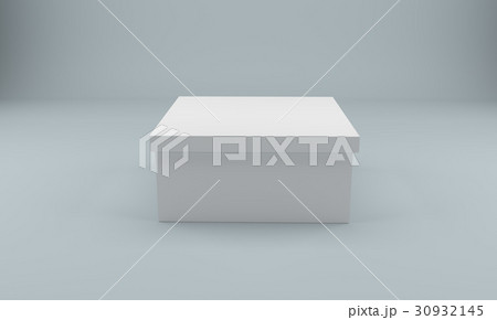 Blank closed white box. 3D rendering. Blank closed white box. 3D rendering. 30932145