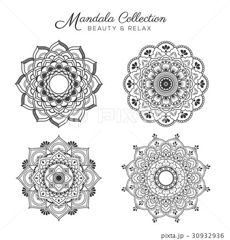 Set of mandala decorative and ornamental Set of mandala decorative and ornamental 30932936