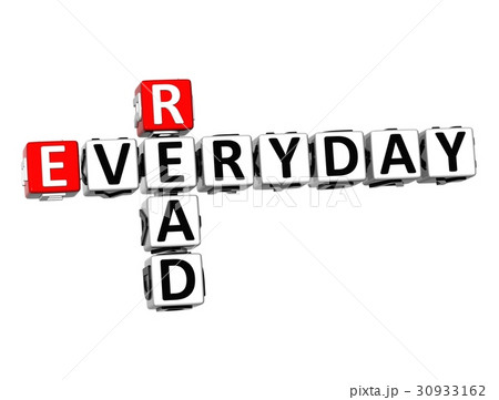 3D Crossword Read Everyday on white background 30933162