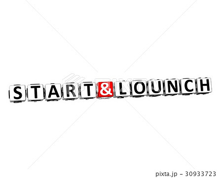 3D Word Start and Lounch on white background 30933723