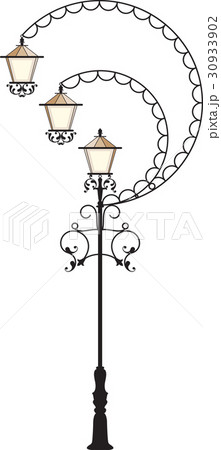 Wrought Iron Street Lamp Post 30933902