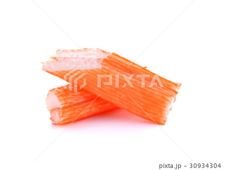crab sticks on white background crab sticks on white background 30934304