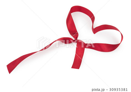 Red heart ribbon 30935381