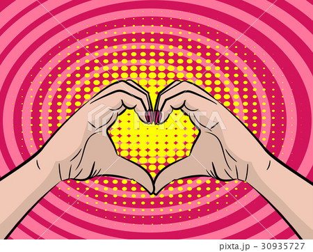 White young woman handd show heart sign 30935727