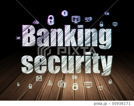 Safety concept: Banking Security in grunge dark Safety concept: Banking Security in grunge dark 30936171