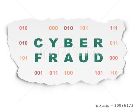 Safety concept: Cyber Fraud on Torn Paper 30936172