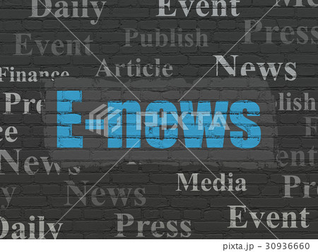 News concept: E-news on wall background 30936660