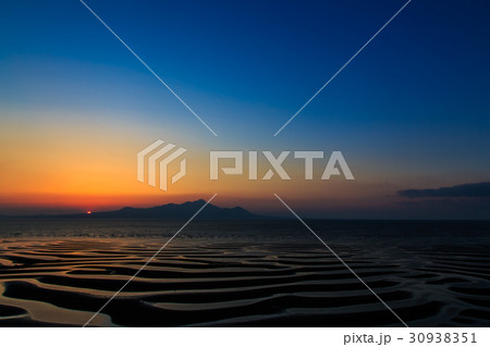 御輿来海岸の夕陽 御輿来海岸の夕陽 30938351