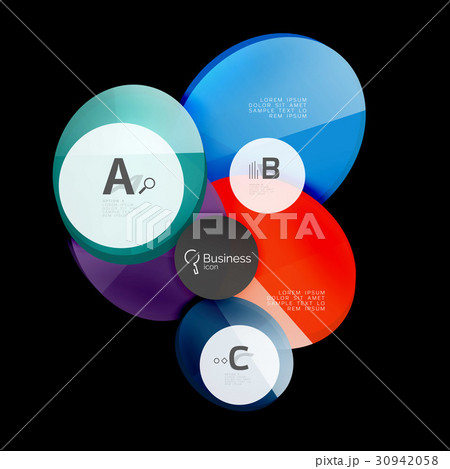 Glass circles on black Glass circles on black 30942058