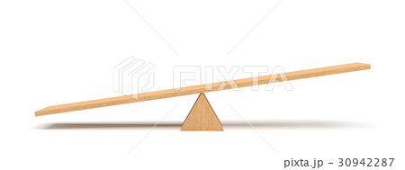 wooden seesaw