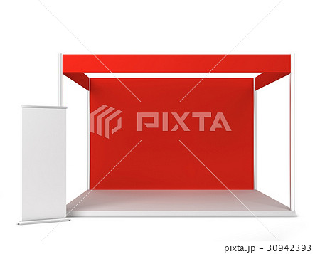 Trade show booth with banner 30942393