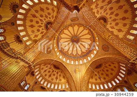 Blue Mosque interior in Istanbul, Turkey. Turkish 30944259