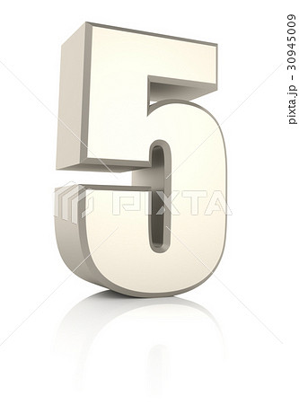 Number 5 Isolated on White Background 30945009