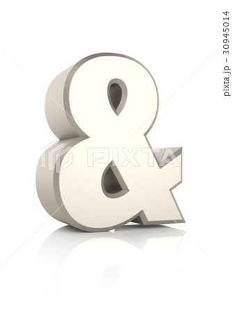 Ampersand Sign Ioslated on White Background 30945014