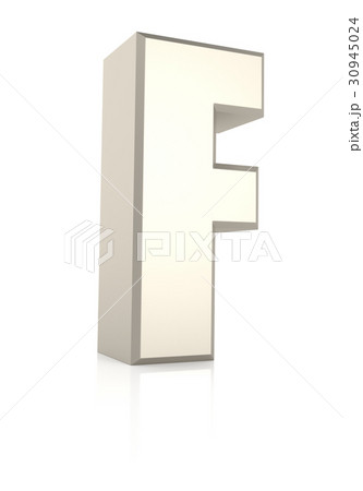 Letter F Isolated on White Background 30945024