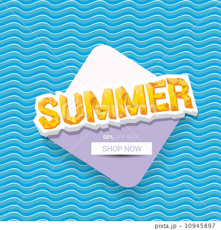 vector summer sale bright label design template . 30945897