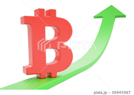 Growth green arrow with bitcoin symbol Growth green arrow with bitcoin symbol 30945987