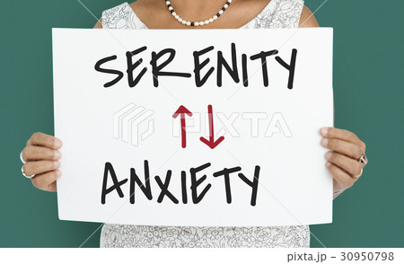 Emotional Antonyms Serenity Anxiety Illustration Emotional Antonyms Serenity Anxiety Illustration 30950798