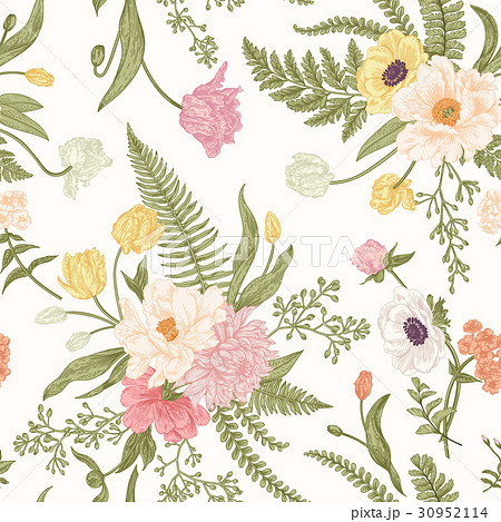 Seamless floral pattern  with spring flowers. 30952114