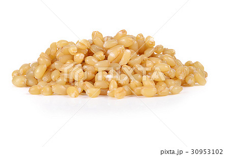 pile of pearl barley isolated on  background. 30953102