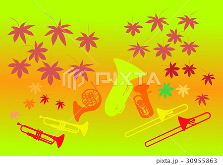 秋色多色金管アンサンブル　背景アリ 30955863