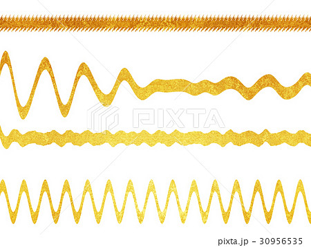 金のライン素材のイラスト素材