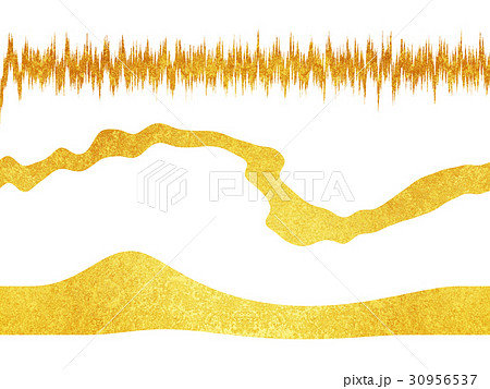 金のライン素材のイラスト素材