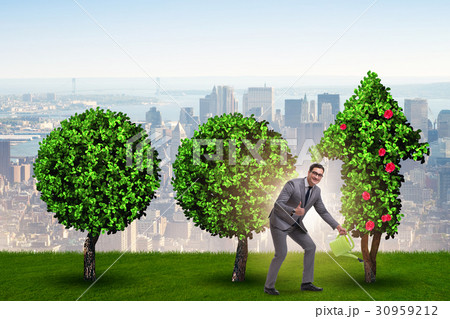 Businessman in recyling sustainable business Businessman in recyling sustainable business 30959212