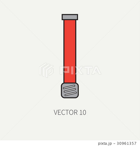 Line flat color vector military icon flare 30961357