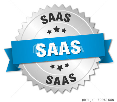 saas round isolated silver badge saas round isolated silver badge 30961880