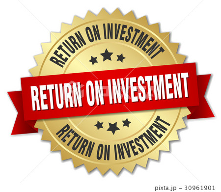 return on investment round isolated gold badge return on investment round isolated gold badge 30961901