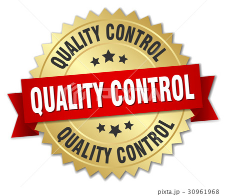 quality control round isolated gold badge 30961968