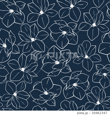 Floral pattern with magnolia flowers 30962397