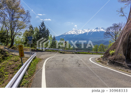 長野県　開田高原　御嶽山　九蔵峠 30968333