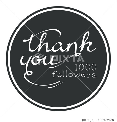 スト素材: Thank you, one thousand followers ro