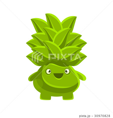 Happy smiling succulent emoji. Cartoon emotions 30970828
