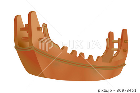 Ship Shaped Tomb Stock Illustration