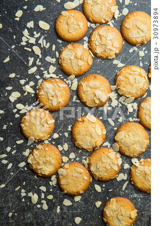 Sweet almond cookies. 30973894