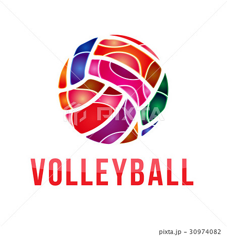 Vector Volleyball Logo Vector Volleyball Stock Illustration